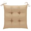 vidaXL Garden Chairs with Tea Table and Cushions Solid Acacia Wood