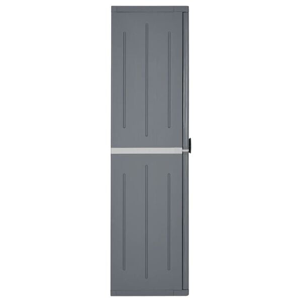 vidaXL Garden Storage Cabinet Grey 65x45x172 cm PP Rattan