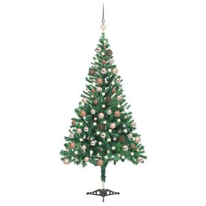vidaXL Artificial Pre-lit Christmas Tree with Ball Set 180cm 564 Branches