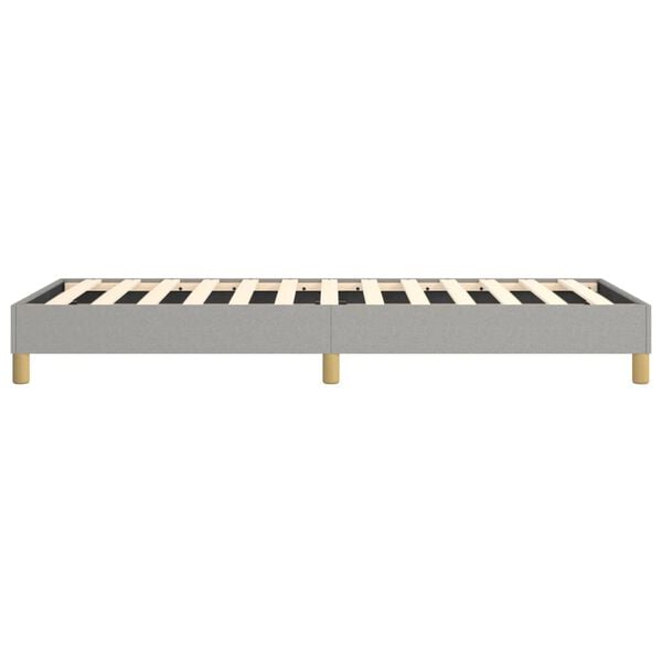 vidaXL Bed Frame without Mattress Light Grey Twin XL Fabric (US Only)