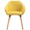 vidaXL Dining Chairs 4 pcs Yellow Fabric