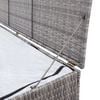 vidaXL Garden Storage Box Grey 150x100x100 cm Poly Rattan