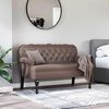 vidaXL Chesterfield Bench Brown 119.5 x 64.5 x 75 cm Faux Leather