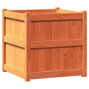 vidaXL Garden Planters 2 pcs Wax Brown Solid Wood Pine