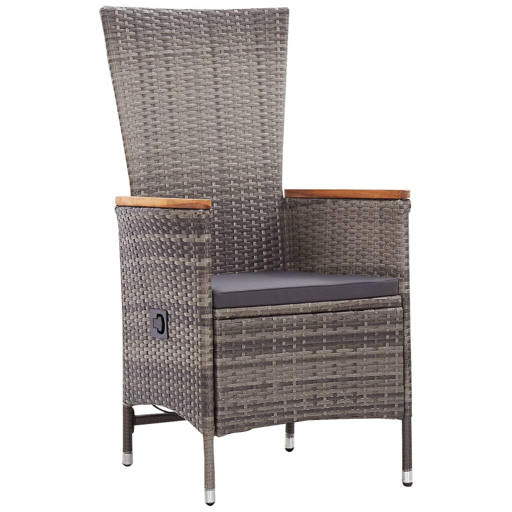 vidaXL 7 Piece Garden Dining Set Grey