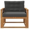 vidaXL Outdoor Middle Sofa Solid Acacia Wood Natural