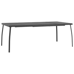 vidaXL Garden Table Anthracite 200x100x72 cm Steel Mesh