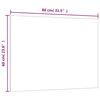 vidaXL Wall-mounted Magnetic Board Black 80x60 cm&nbsp;Tempered Glass