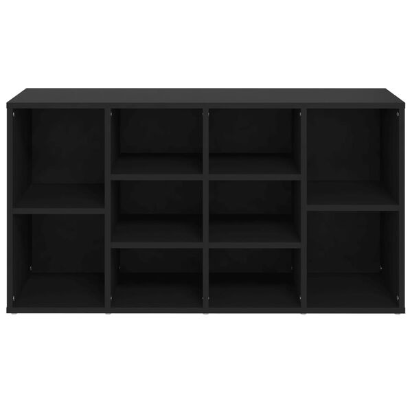 vidaXL Shoe Bench Black 103x30x54.5 cm Engineered Wood