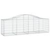 vidaXL Arched Gabion Baskets 2 pcs 200x50x60/80 cm Galvanised Iron