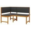 vidaXL Garden Bench Set 3 pcs Brown Solid Acacia Wood