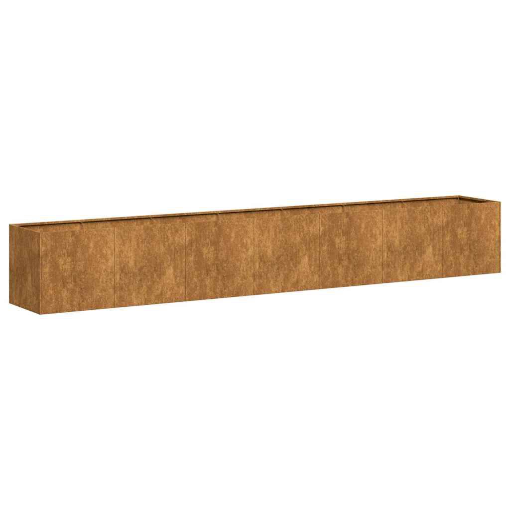 vidaXL Planter Rusty 280x40x40 cm Weathering Steel