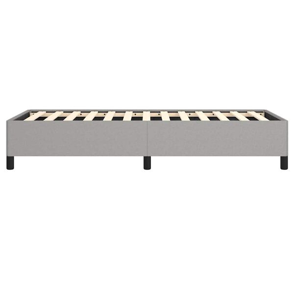 vidaXL Bed Frame without Mattress Light Grey 100x203 cm Twin XL Fabric