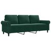vidaXL 3-Seater Sofa Dark Green 180 cm Velvet