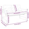 vidaXL Garden Bench with Cushion Taupe 113 cm Steel