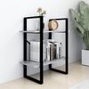 vidaXL 2-Tier Book Cabinet Concrete Grey 60x30x70 cm Engineered Wood