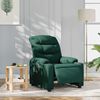 vidaXL Electric Massage Recliner Chair Dark Green Fabric