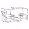 vidaXL 3 Piece Garden Lounge Set with Cushions Solid Wood Acacia