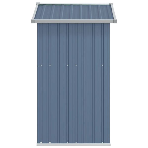 vidaXL Garden Shed Grey 126x97.5x177 cm Galvanised Steel