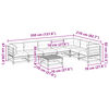 vidaXL 8 Piece Garden Sofa Set with Cushions Wax Brown Solid Wood Pine