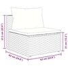 vidaXL 5 Piece Garden Sofa Set with Cushions Brown Poly Rattan