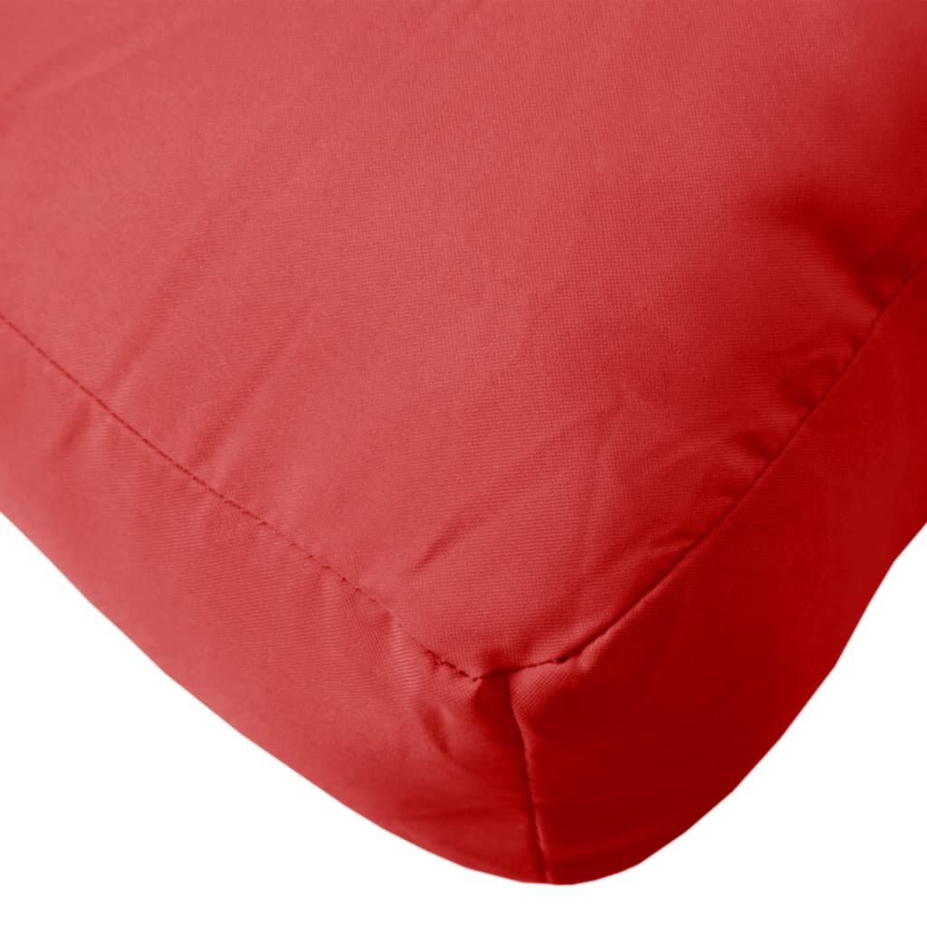vidaXL Pallet Cushion Red 50x50x12 cm Fabric