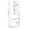 vidaXL Washing Machine Cabinet Smoked Oak 64x25.5x190 cm