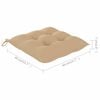 vidaXL Garden Chairs with Beige Cushions 3 pcs Solid Teak Wood