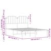vidaXL Metal Bed Frame without Mattress with Headboard White 150x200cm