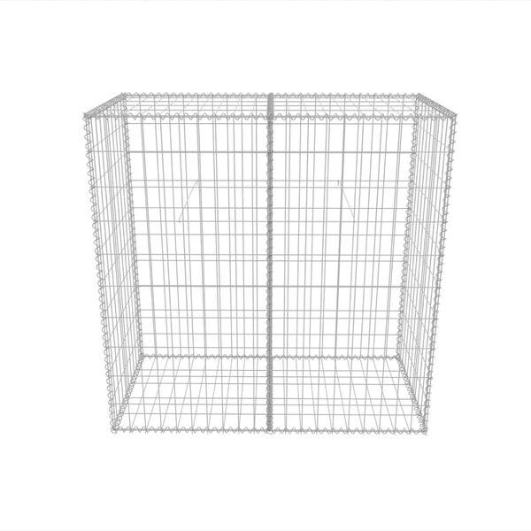 vidaXL Gabion Basket Galvanised Steel 100x50x100 cm