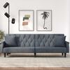 vidaXL Sofa Bed with Armrests Dark Grey Velvet