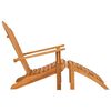 vidaXL Garden Adirondack Chair with Footrest Solid Wood Teak