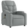 vidaXL Electric Massage Recliner Chair Light Grey Fabric