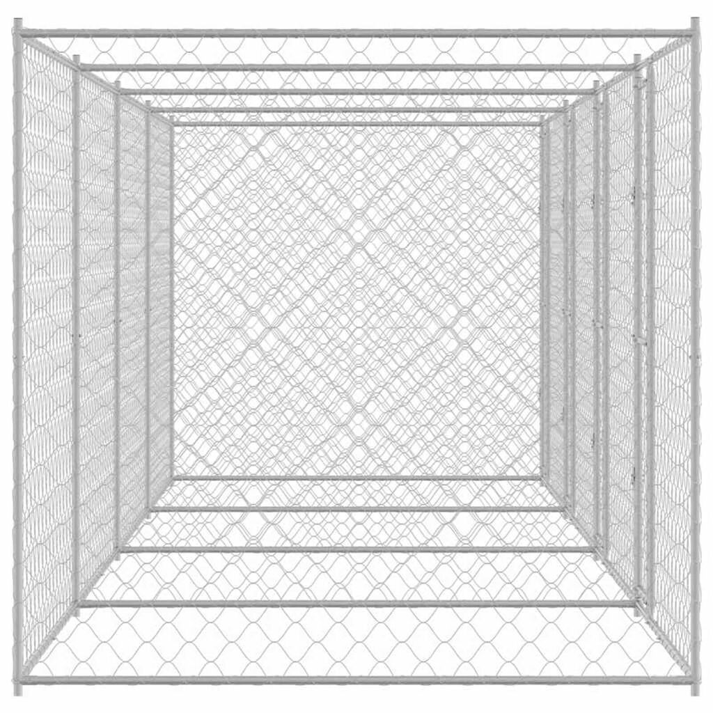 vidaXL Dog Cage Silver 800 x 200 x 200 cm Galvanised Steel