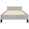 vidaXL Bed Frame without Mattress Light Grey 100x203 cm Velvet