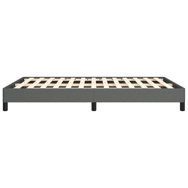 vidaXL Bed Frame without Mattress Dark Grey 137x187 cm Double Fabric