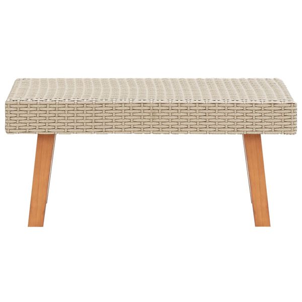 vidaXL 4 Piece Garden Lounge Set with Cushions Poly Rattan Beige