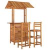 vidaXL 3 Piece Garden Bar Set Solid Wood Acacia