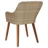 vidaXL Garden Chair 2 pcs Beige 55 x 62.5 x 82cm Poly Rattan