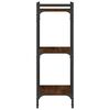 vidaXL Bookcase 3-Tier Brown Oak 40x30x86 cm Engineered Wood