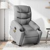 vidaXL Stand up Massage Recliner Chair Light Grey Fabric