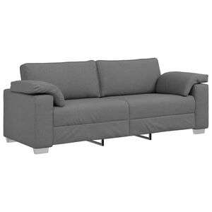 vidaXL Sofa with Cushion Dark grey 219 x 77 x 82 cm Fabric