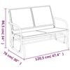vidaXL 3 Piece Garden Glider Lounge Set Black Textilene and Steel