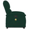 vidaXL Stand up Massage Recliner Chair Dark Green Velvet
