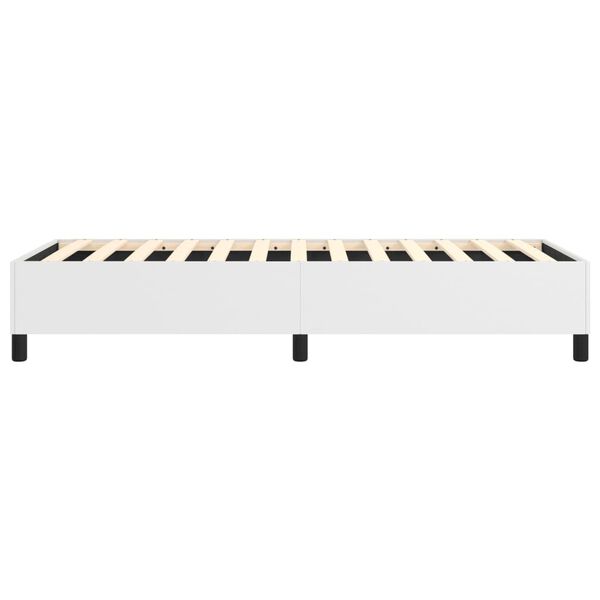 vidaXL Bed Frame without Mattress White Twin Faux Leather (US Only)