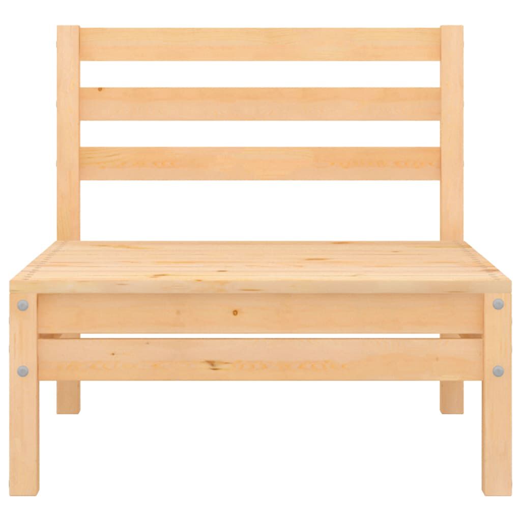 vidaXL Garden Middle Sofas 2 pcs Solid Pinewood