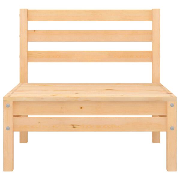 vidaXL Garden Middle Sofas 2 pcs Solid Pinewood