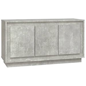 vidaXL Sideboard Concrete Grey 102x35x55 cm Engineered Wood