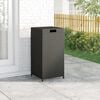 vidaXL Trash Bin Black 40x40x80 cm Poly Rattan