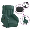 vidaXL Stand up Massage Recliner Chair Dark Green Fabric